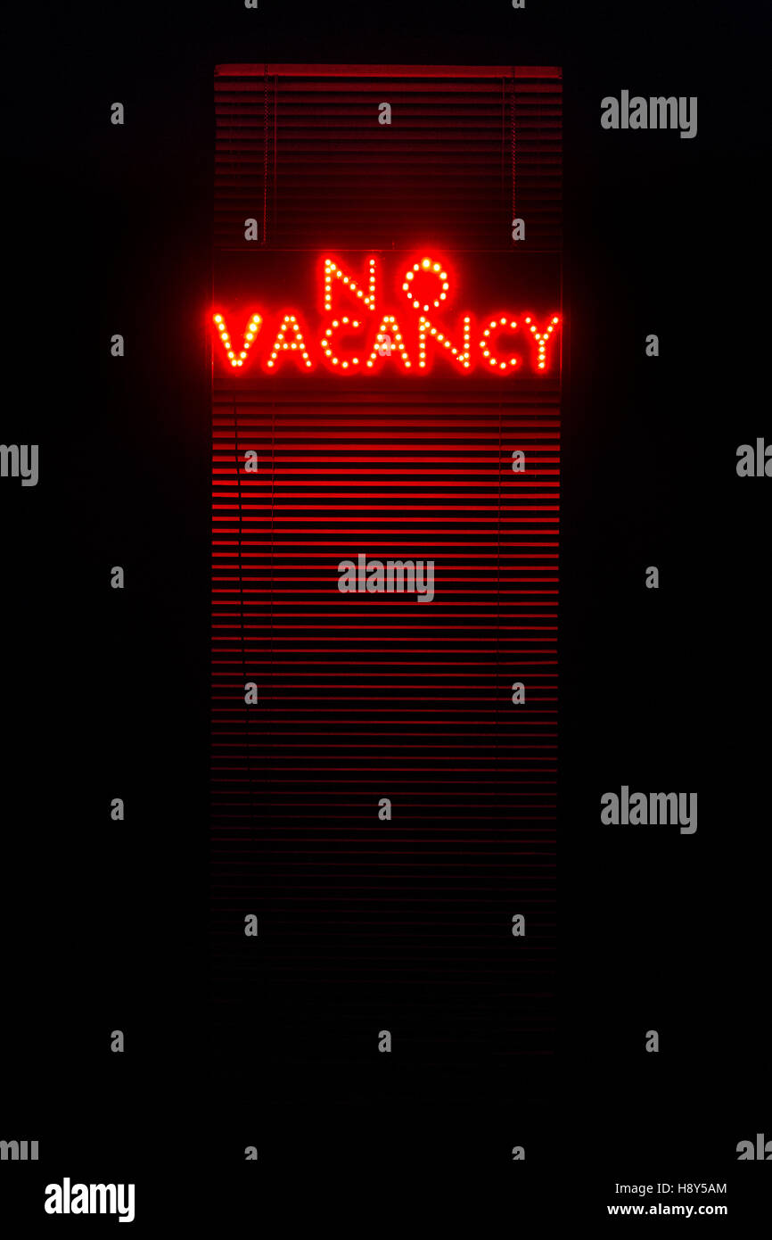 No Vacancy Sign Stock Photo