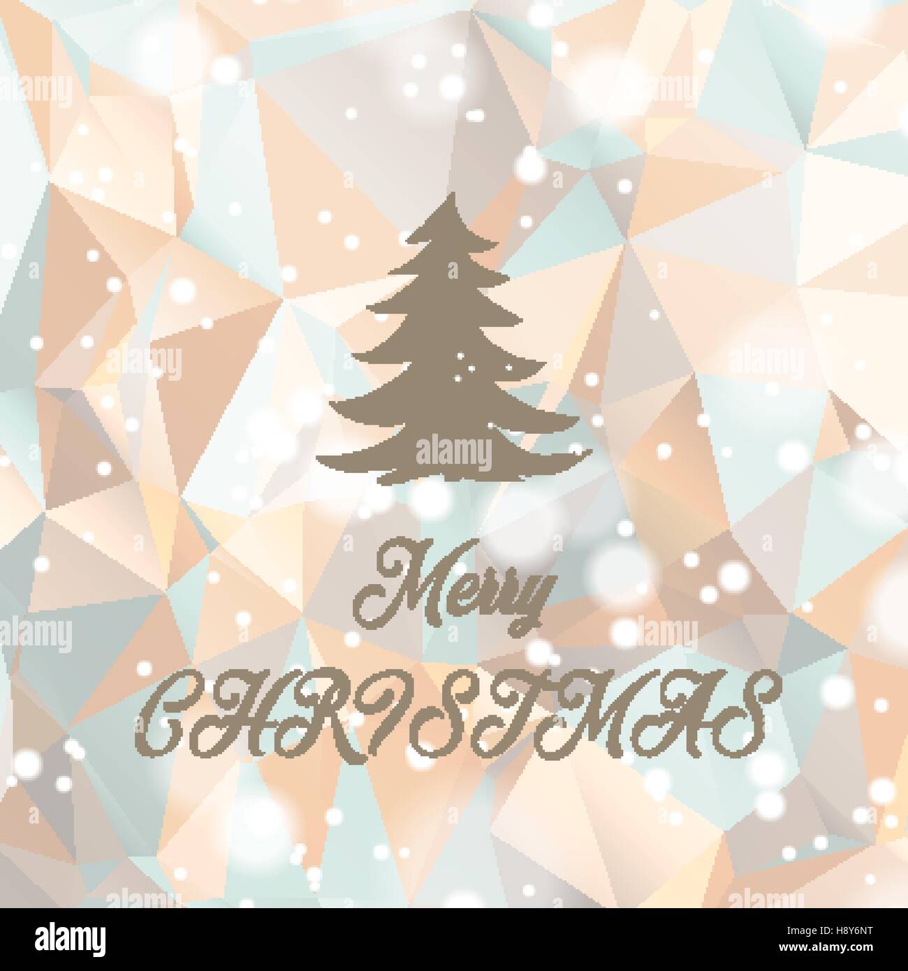Flat christmas tree icon with triangles Stock Vector Image & Art - Alamy