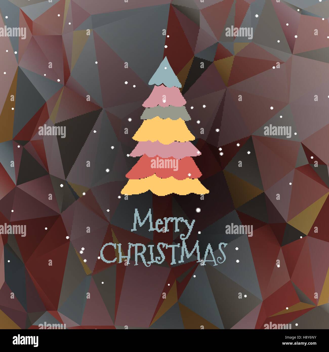 Flat christmas tree icon with triangles Stock Vector Image & Art - Alamy