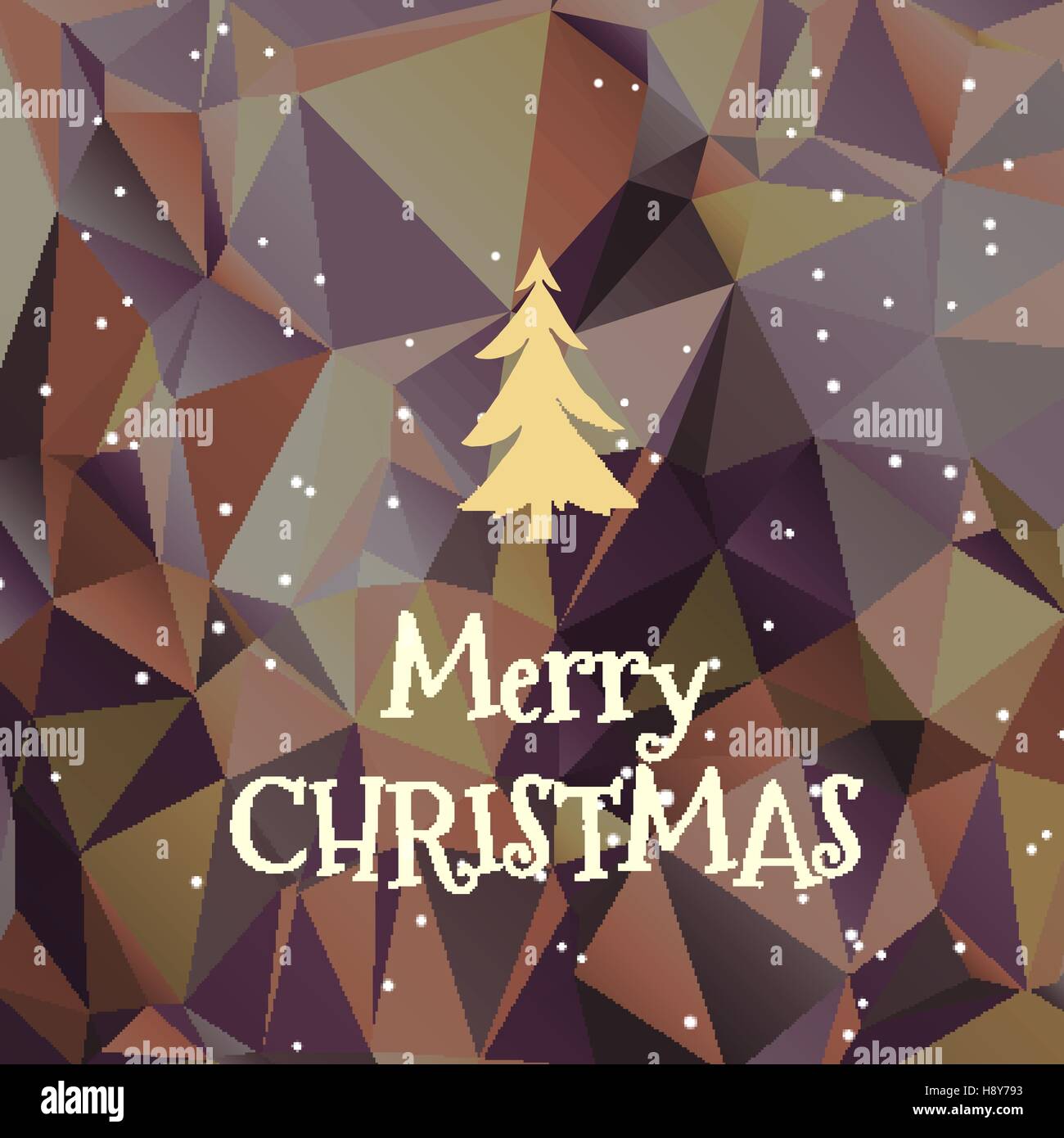 Flat christmas tree icon with triangles Stock Vector Image & Art - Alamy