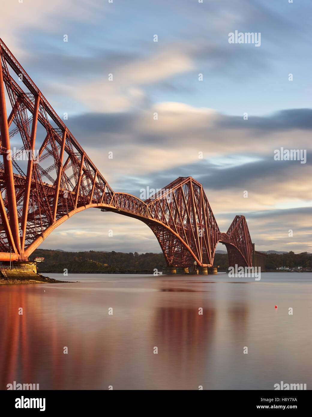 The Forth Rail Bridge from North Queensferry, Fife, Scotland. Stock Photo