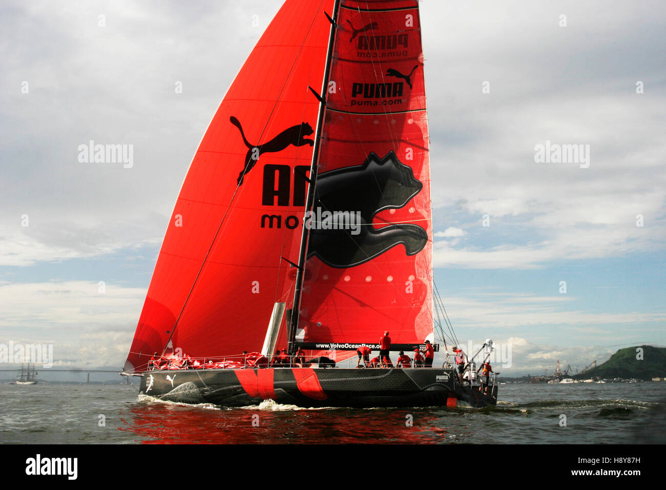 Puma VOR 70 foot sailboat in Rio Stock Photo - Alamy