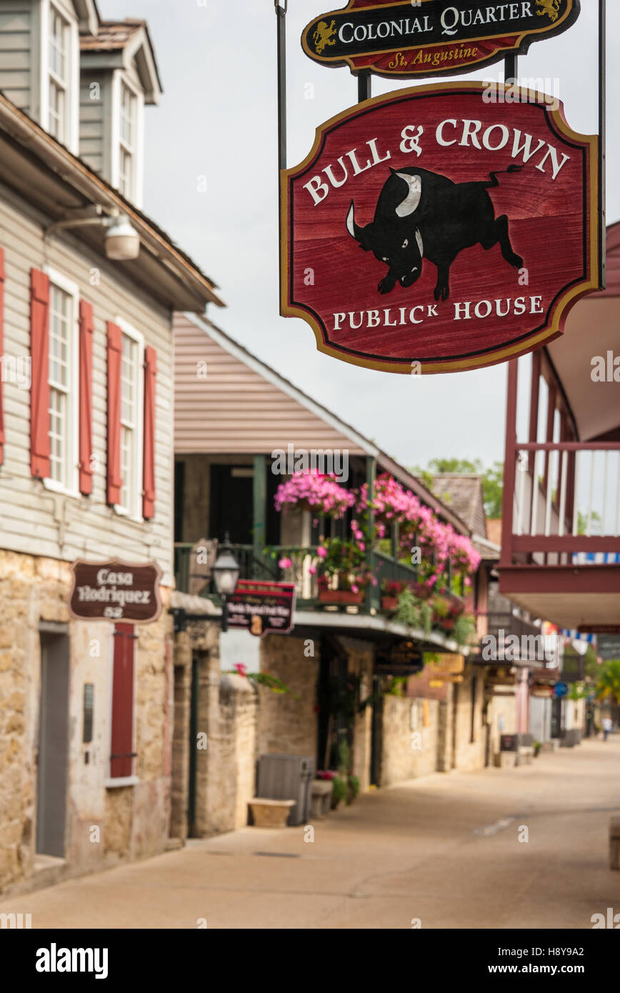 The Bull & Crown Publick House on St. Street in historic St