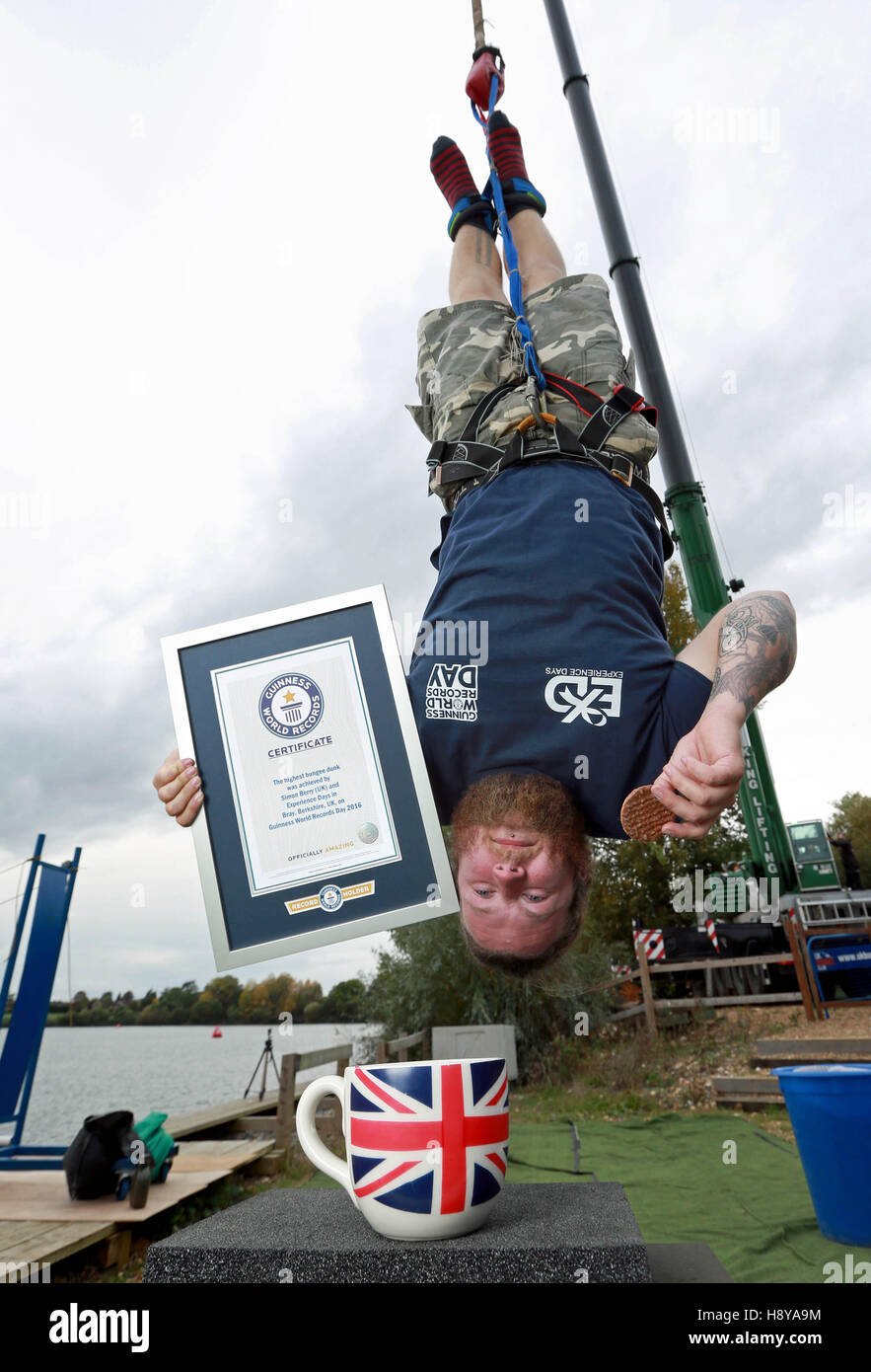 EDITORIAL USE ONLY Simon Berry and Experience Days (UK) achieve the