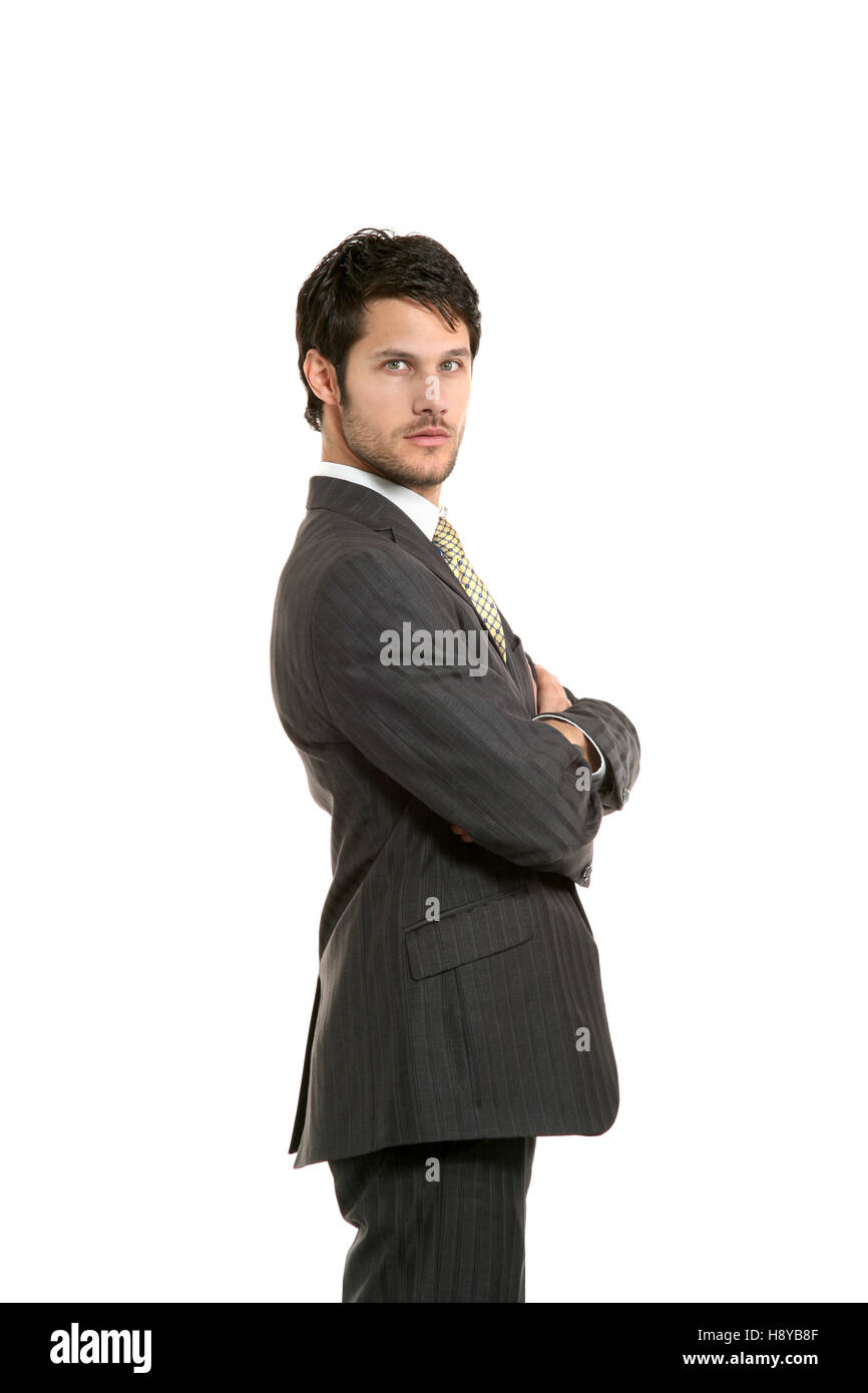 business man studio portrait over white background Stock Photo - Alamy