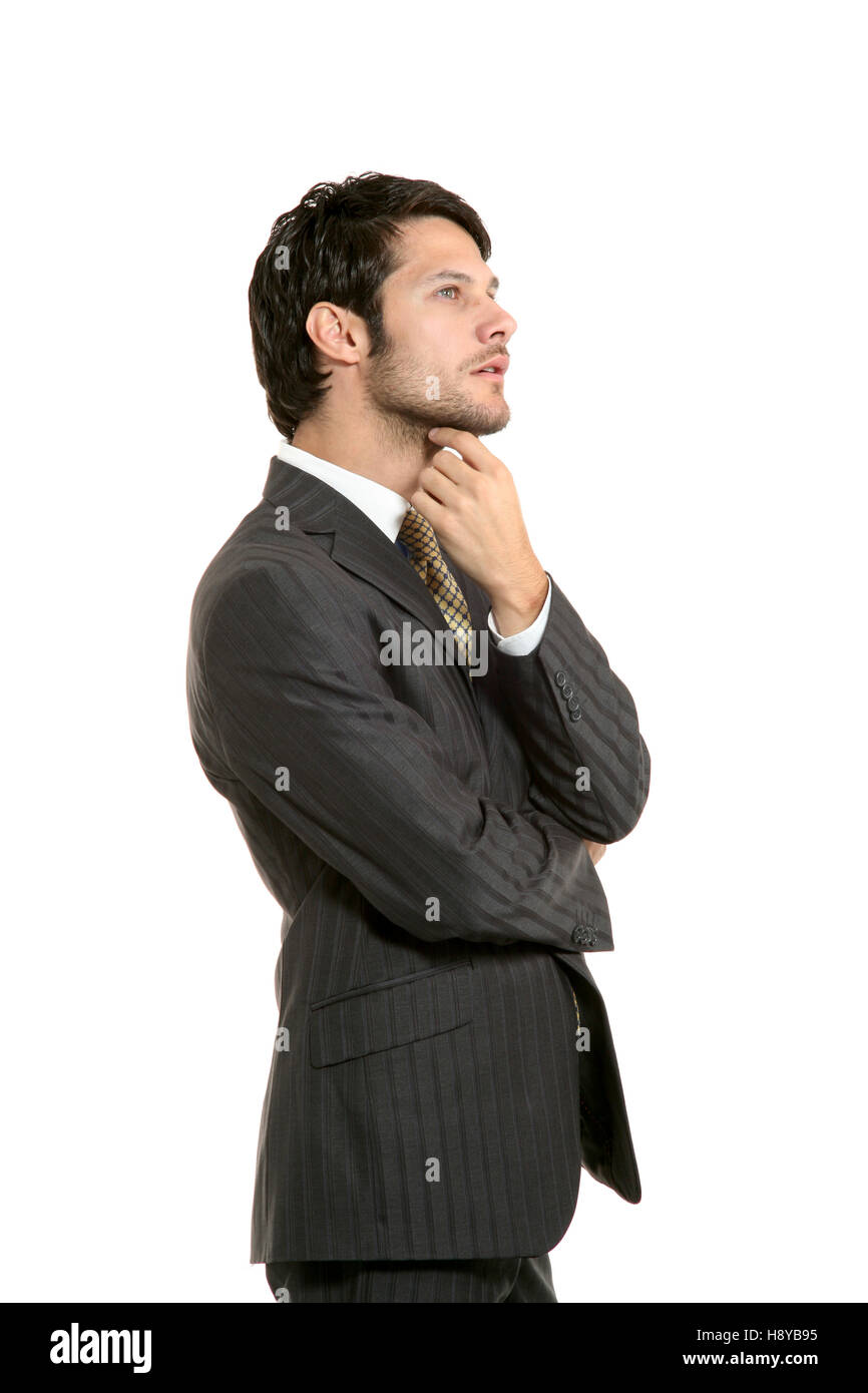 business man studio portrait over white background Stock Photo - Alamy