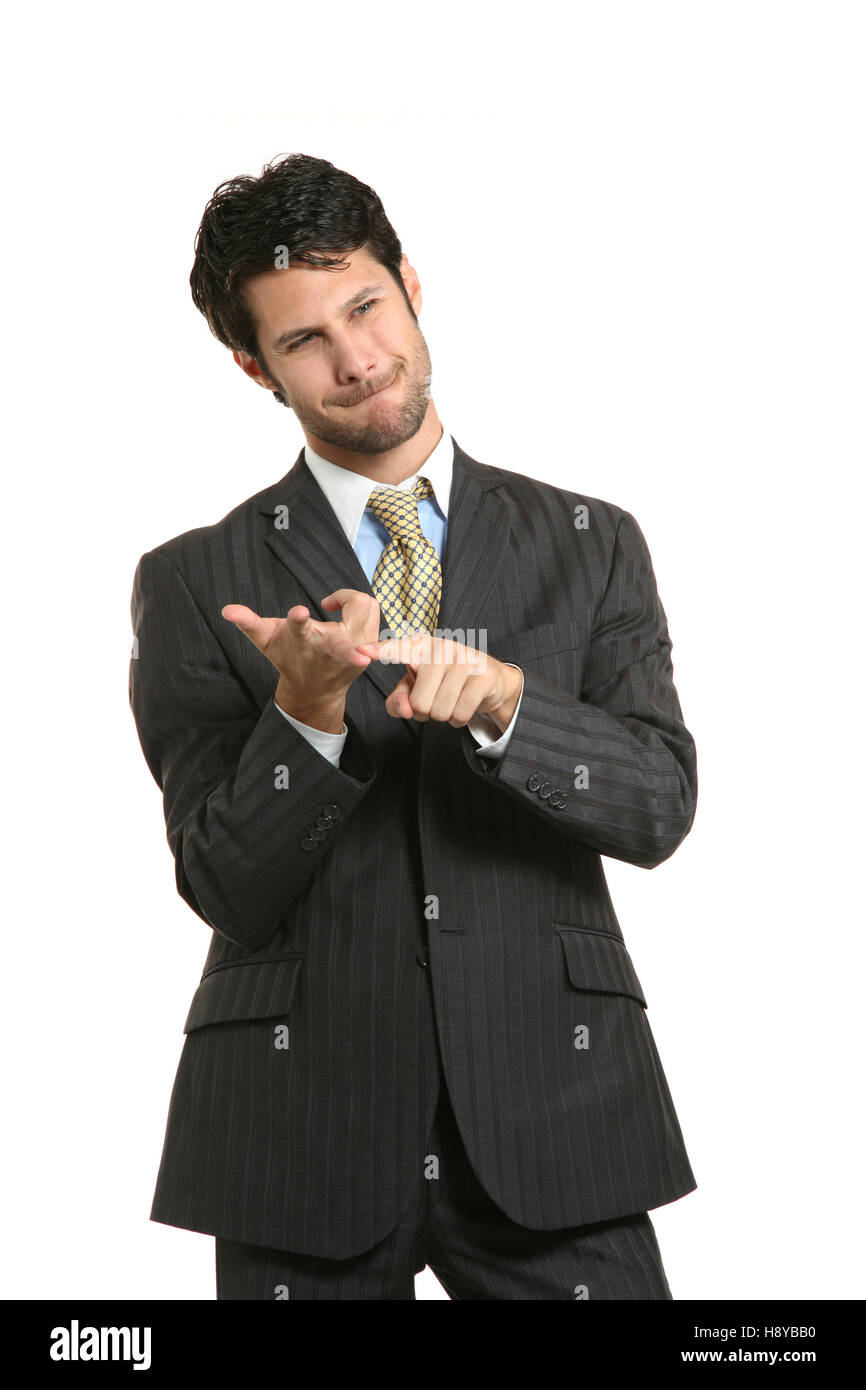 business man studio portrait over white background Stock Photo - Alamy