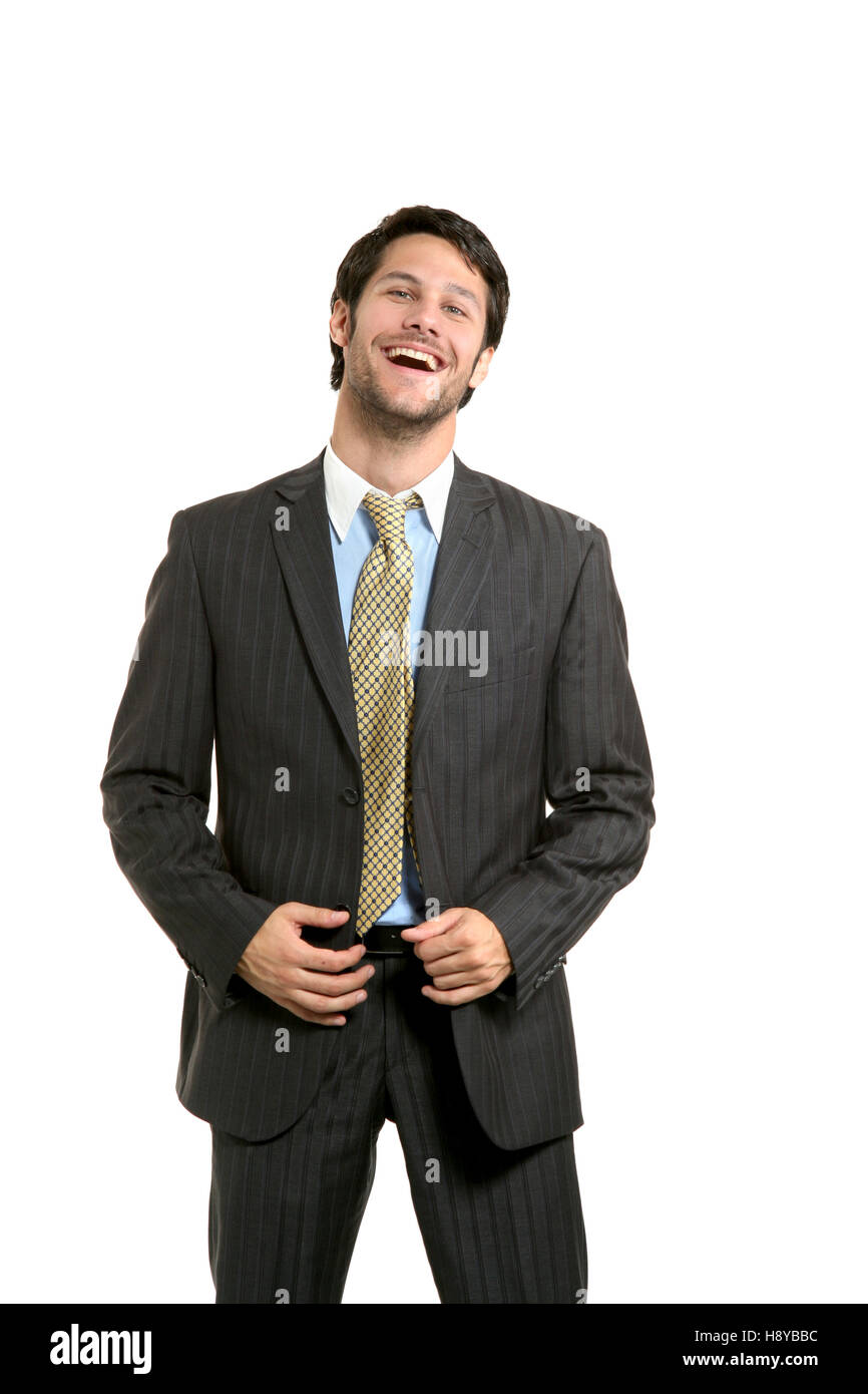 business man studio portrait over white background Stock Photo - Alamy