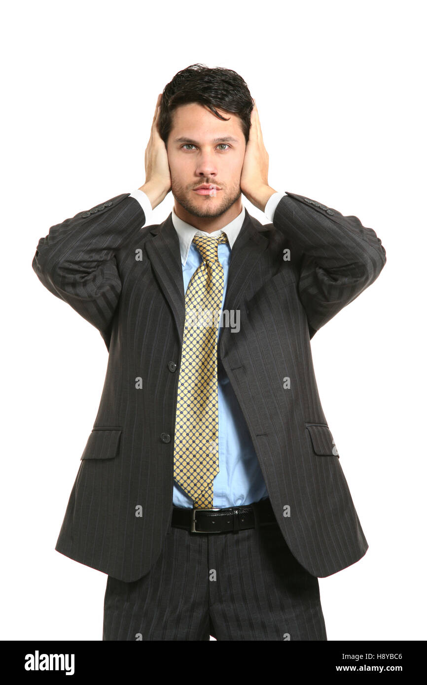 business man studio portrait over white background Stock Photo - Alamy