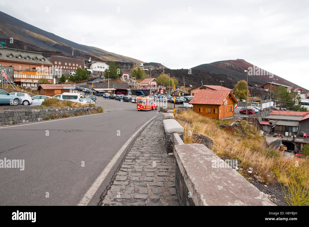 Rifugio Sapienza Tourist Centre is the highest point on Mount Etna