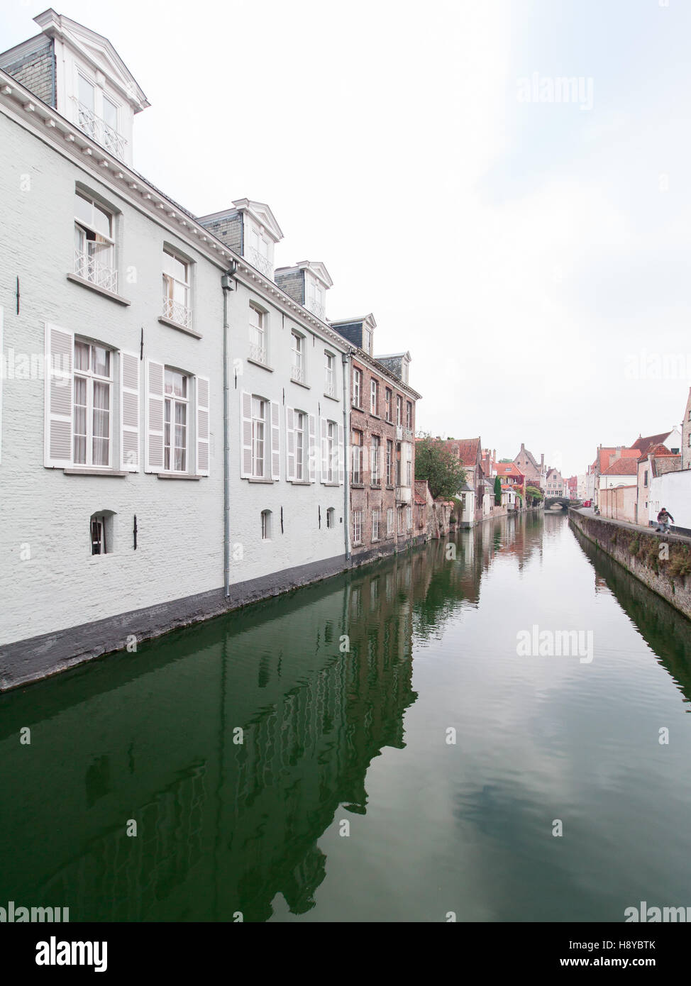 View from a canal in Bruges Stock Photo