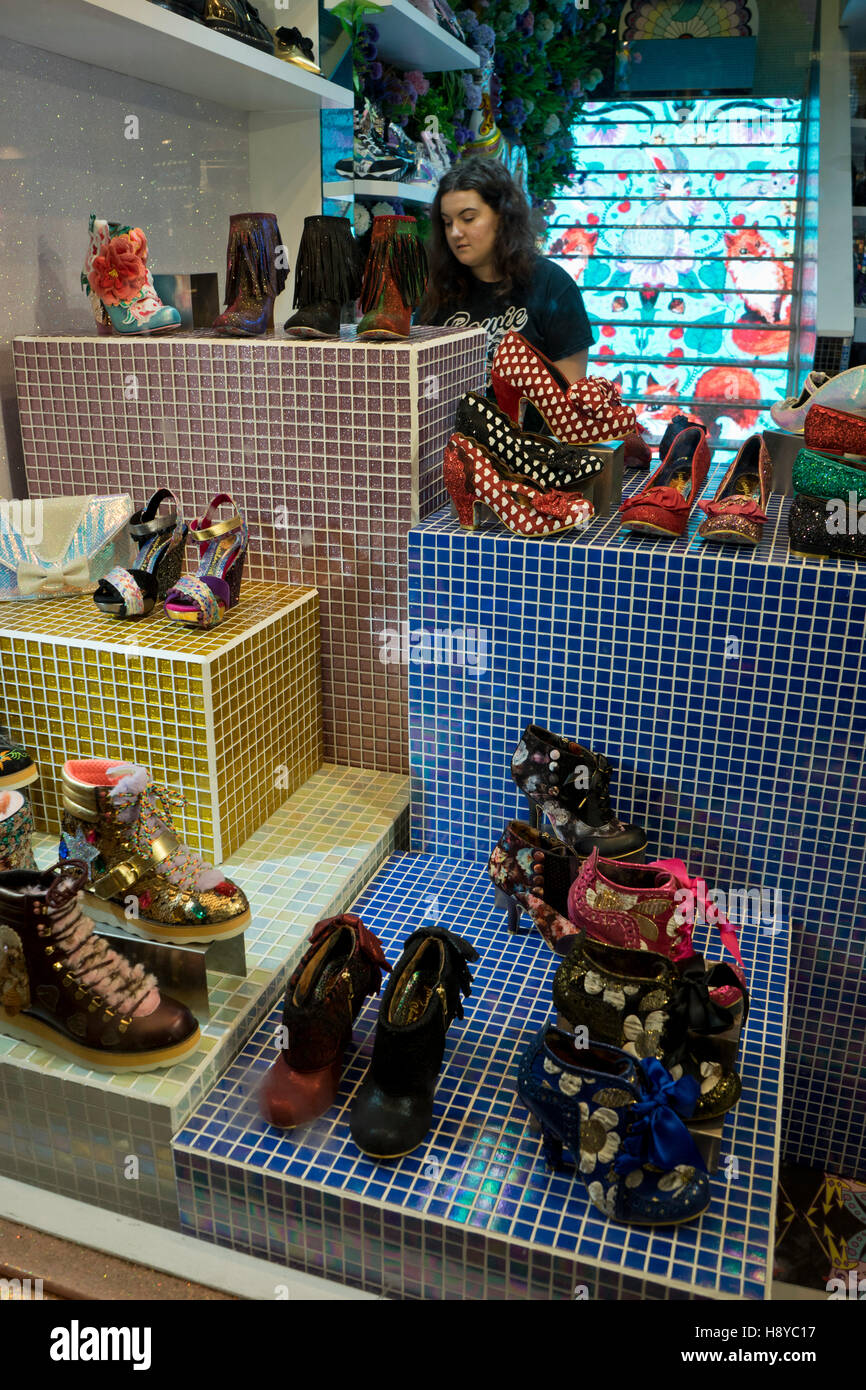 Exclusive shoe shop in Carnaby Street in London.UK Stock Photo