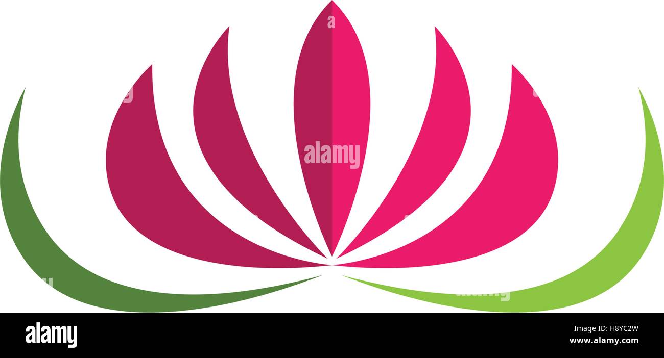 Stylized lotus flower icon vector background Stock Vector Image & Art ...