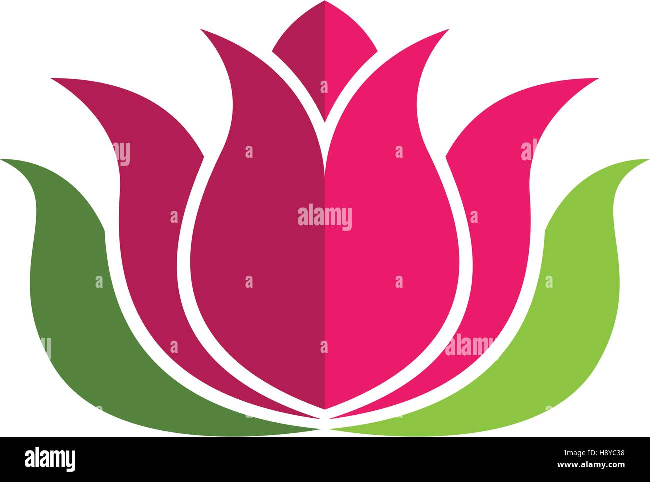 Stylized lotus flower icon vector background Stock Vector Image & Art ...