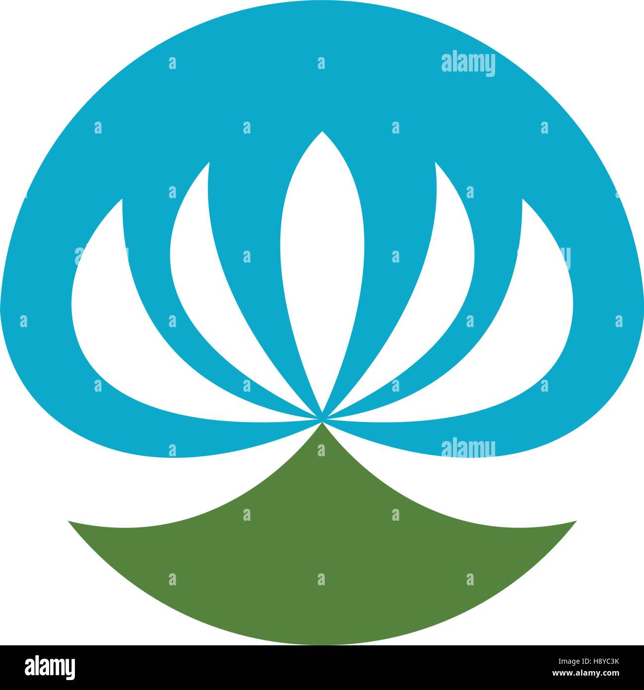 Stylized lotus flower icon vector background Stock Vector Image & Art ...