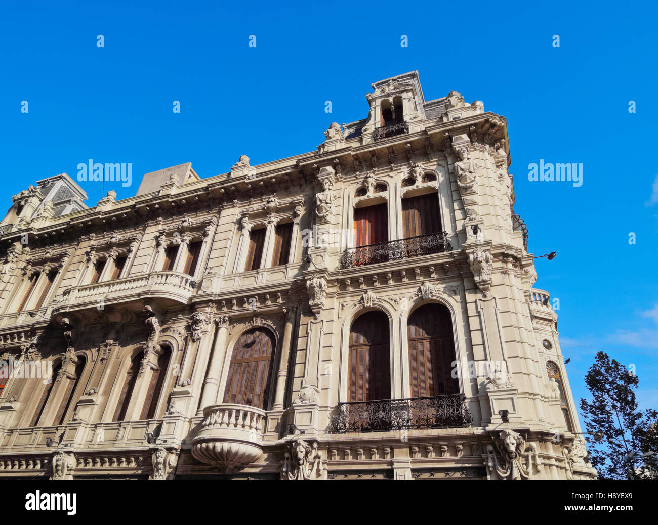 Uruguay, Montevideo, Building on the 18 de Julio Avenue. Stock Photo