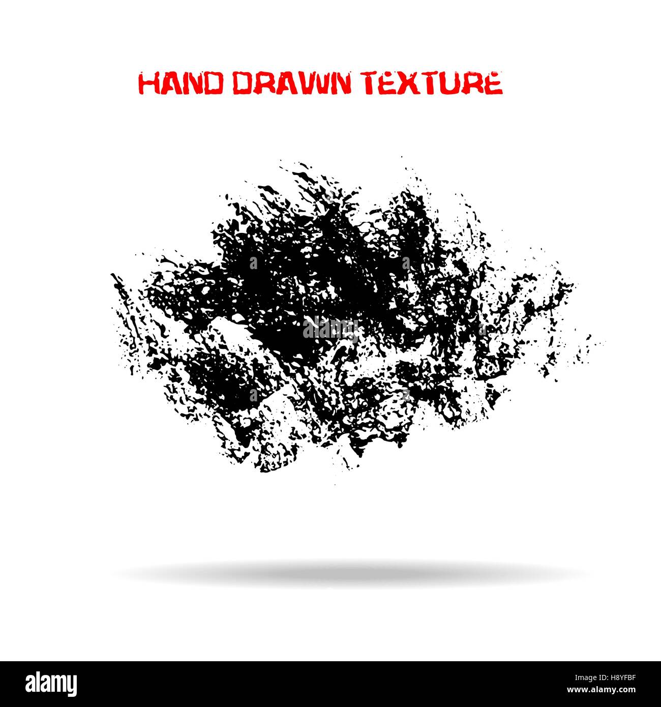 Abstract black sponge stains texture. Design for your brushes and