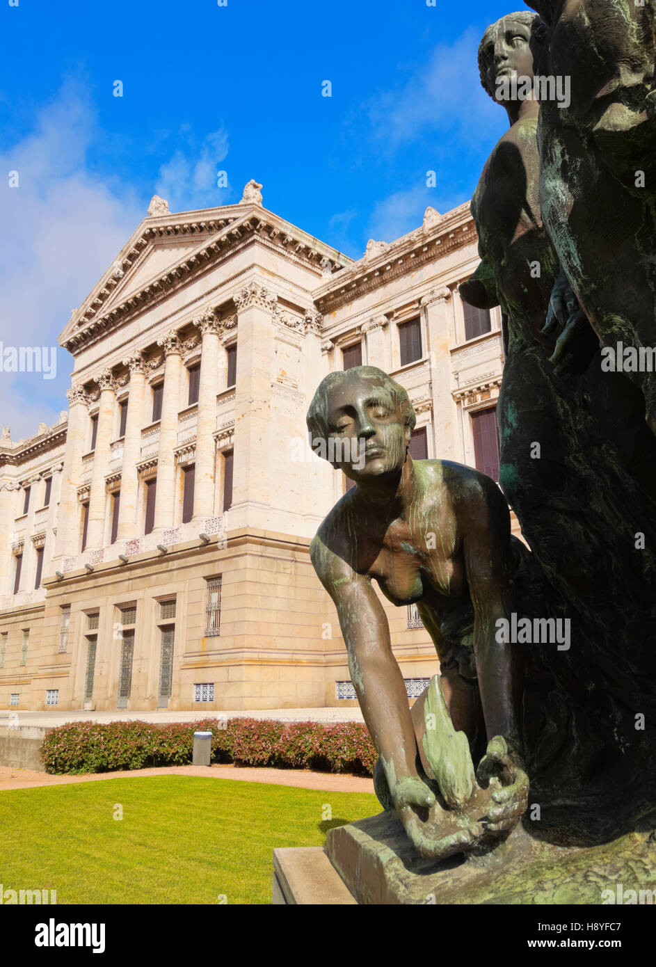 Uruguay, Montevideo, Aguada Neighbourhood, View of The Legislative Palace. Stock Photo