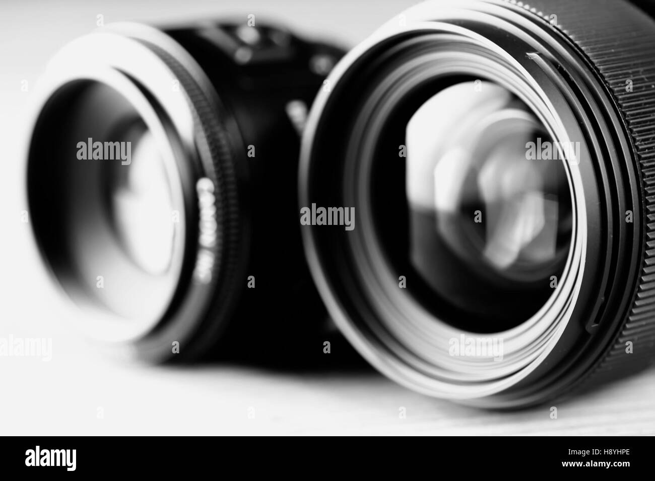 Telephoto lens view Black and White Stock Photos & Images - Alamy