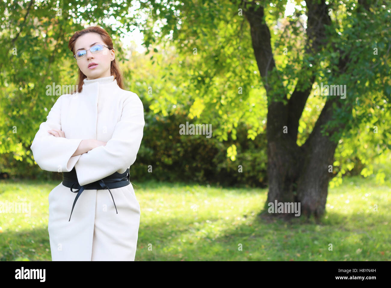 girl walking in the park in autumn Stock Photo - Alamy