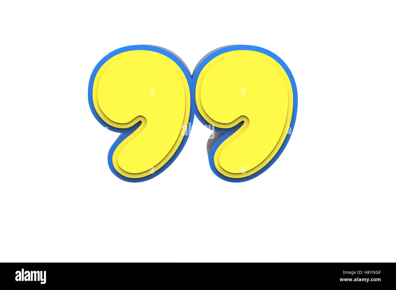 cute yellow quote sign, yellow sign with blue frame, toylike sign for