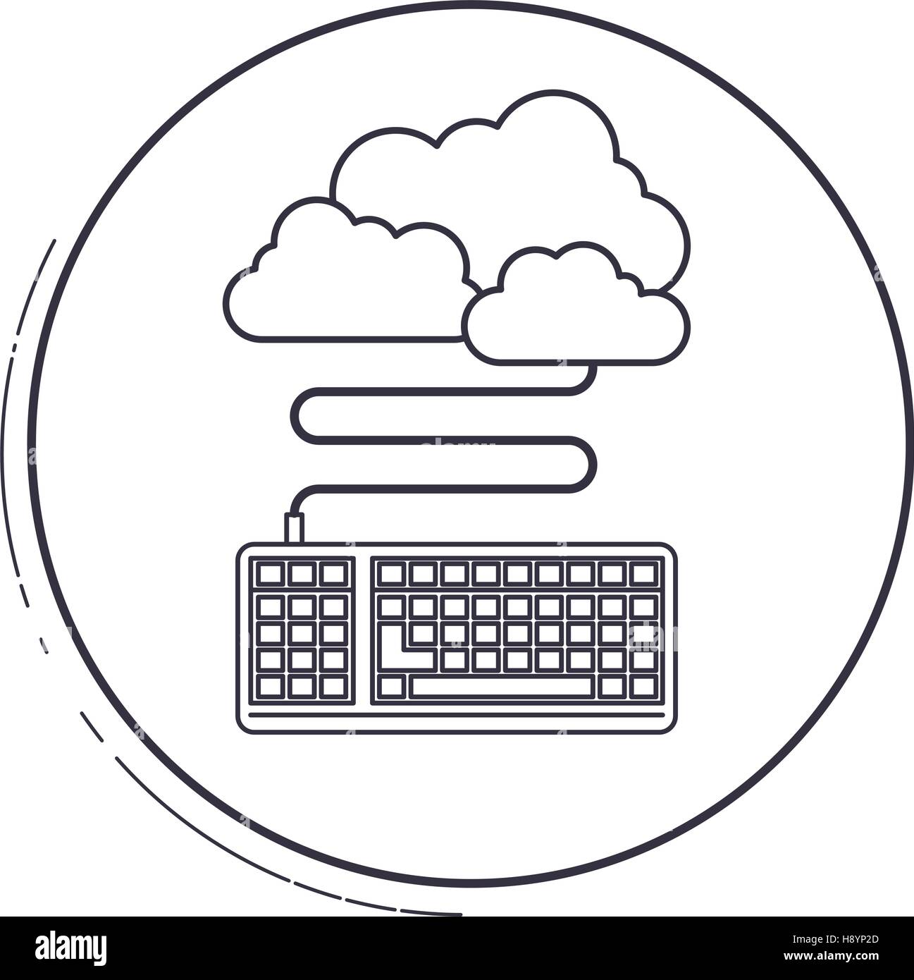 Keyboard icon. Device gadget technology and electronic theme. Isolated ...