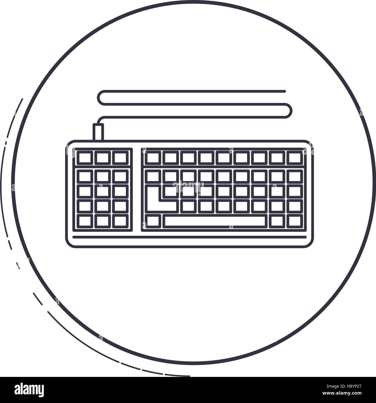 Keyboard icon. Device gadget technology and electronic theme. Isolated ...