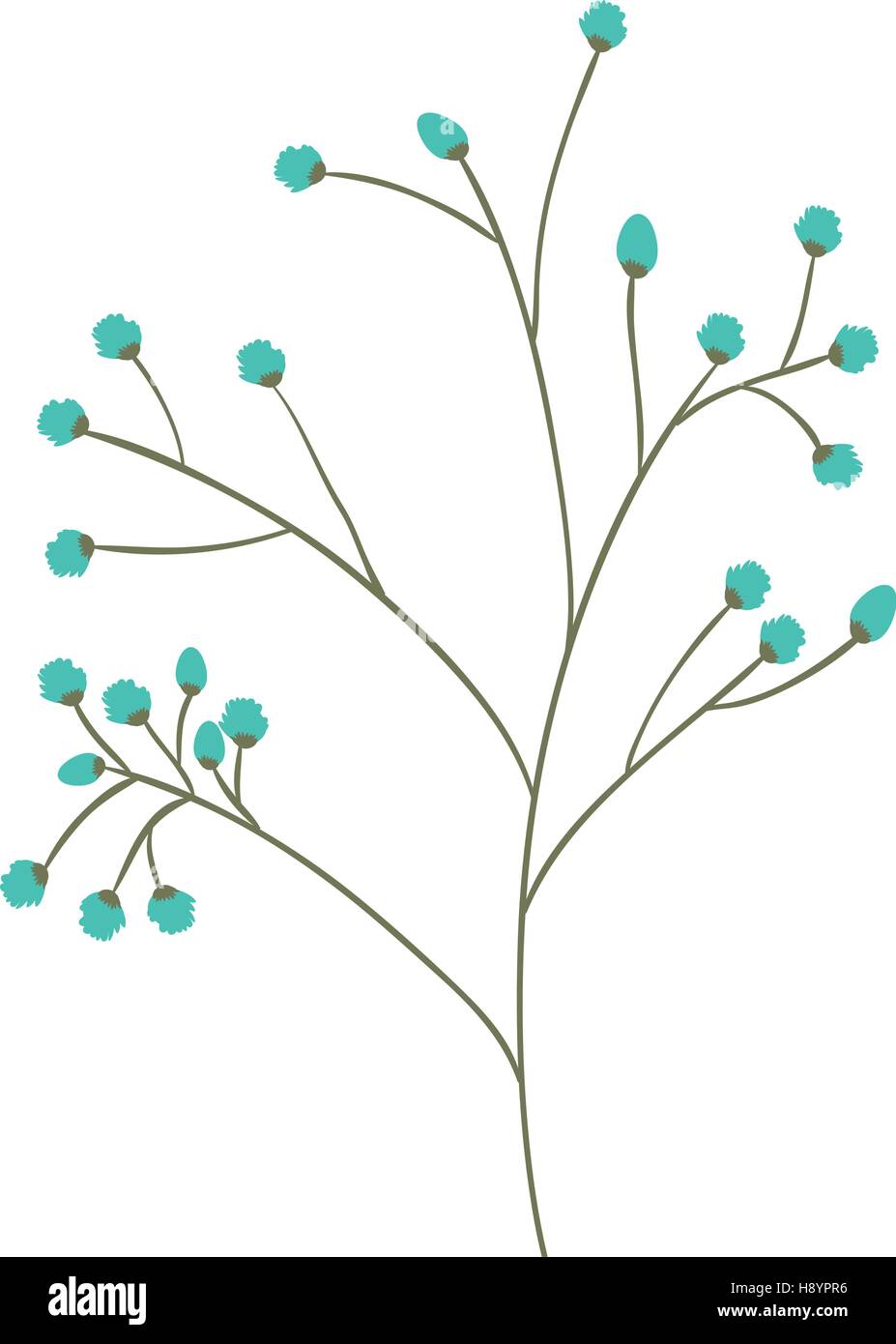Flower icon. Decoration rustic garden floral nature plant and spring ...