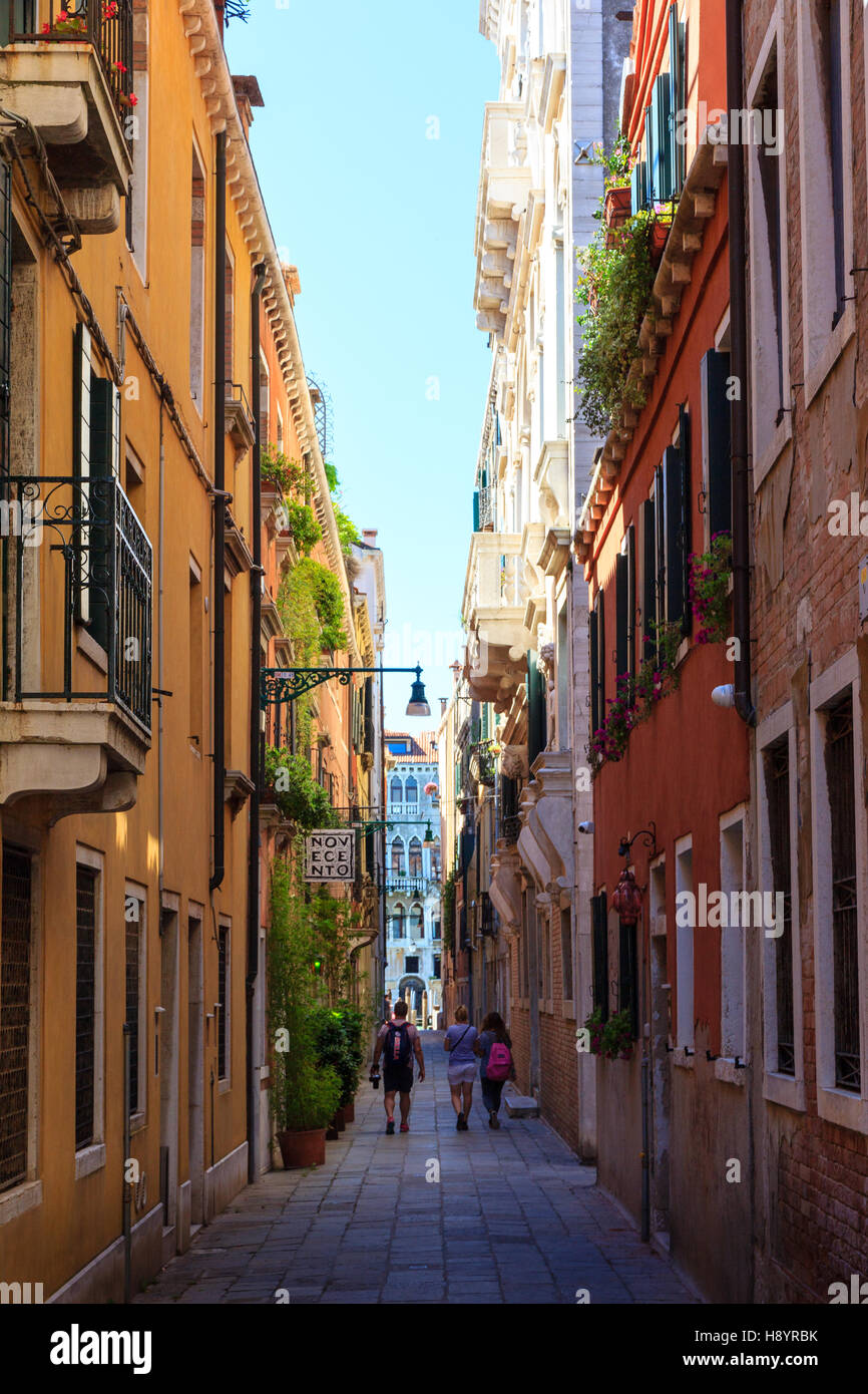 Narrow Street in Venice, Italy Stock Photo Alamy
