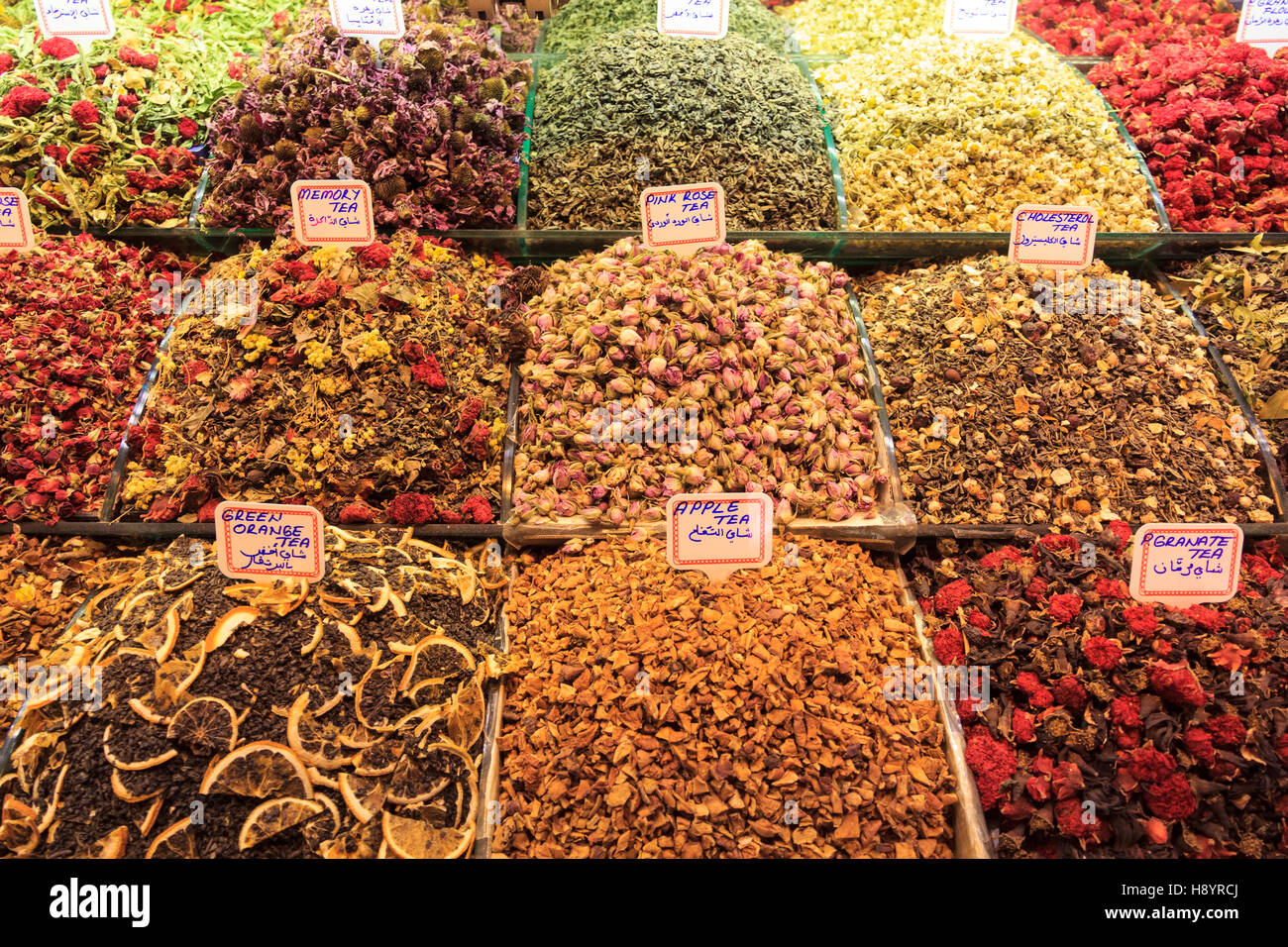 Tea in the Istanbul, Turkey Spice Market Stock Photo Alamy