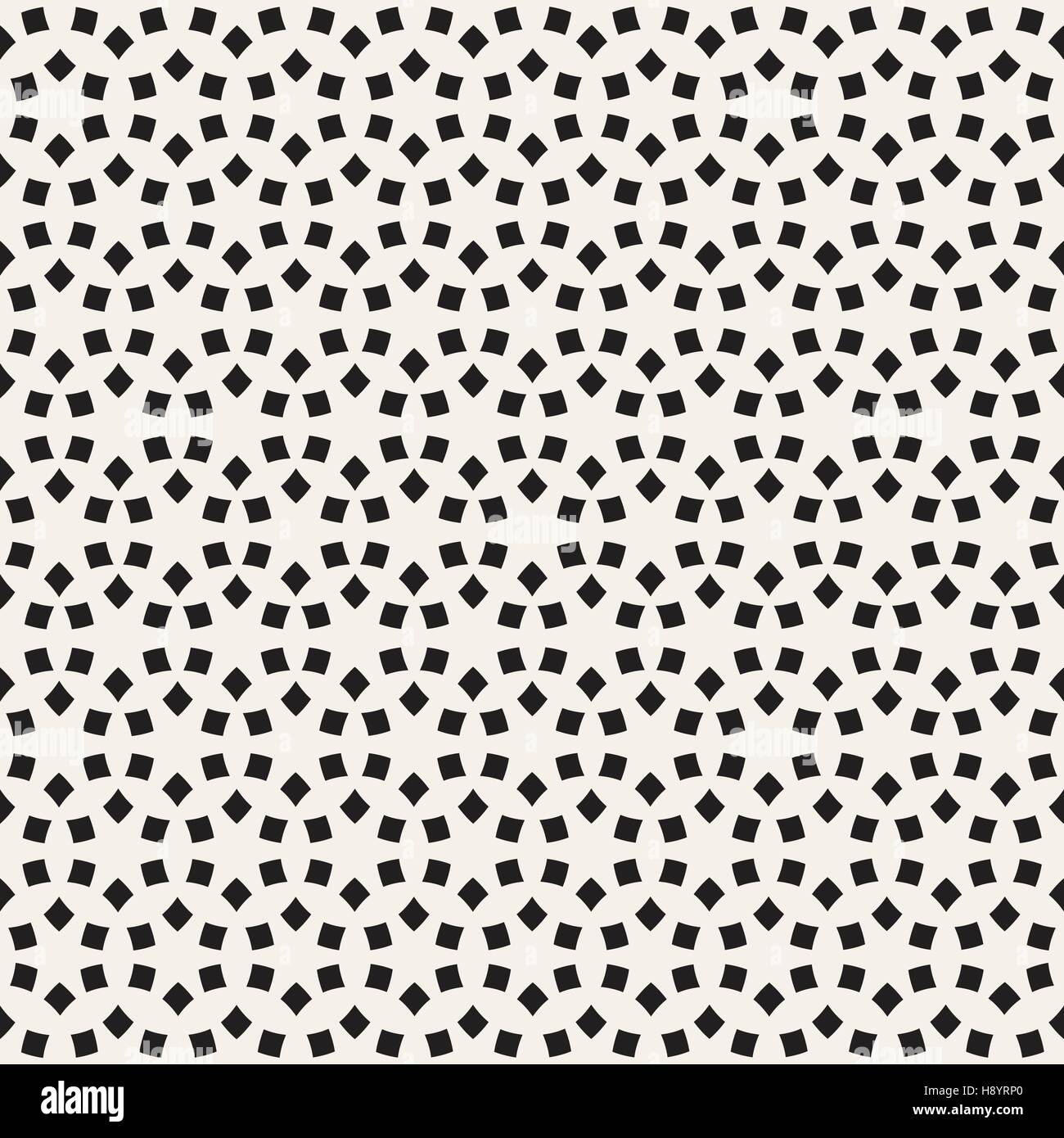 Vector Seamless Black and White Lattice Pattern. Abstract Geometric ...