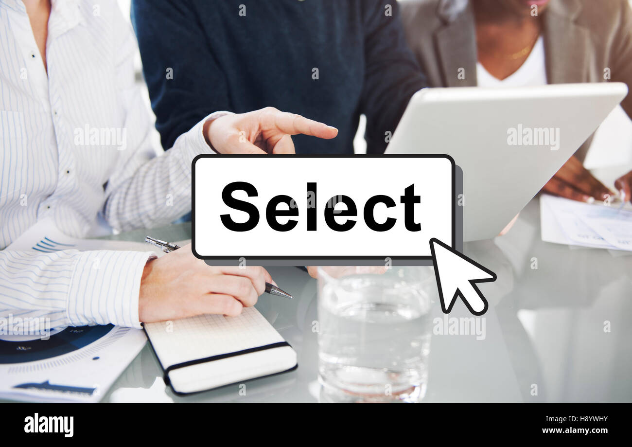 Select Pick Selecting Compare Selection Targeting Concept Stock Photo