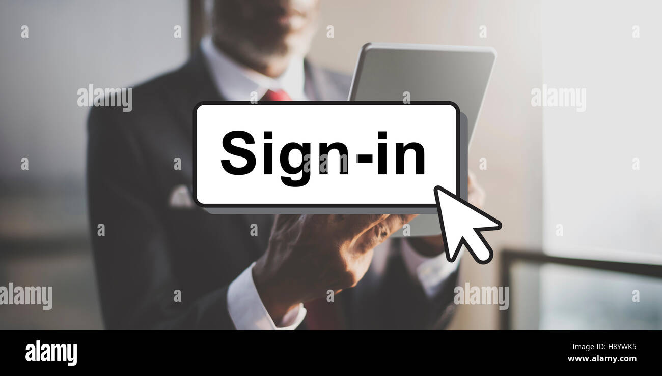 Signing In Posts Sign-In Guidepost Information Message Pattern Concept Stock Photo - Alamy