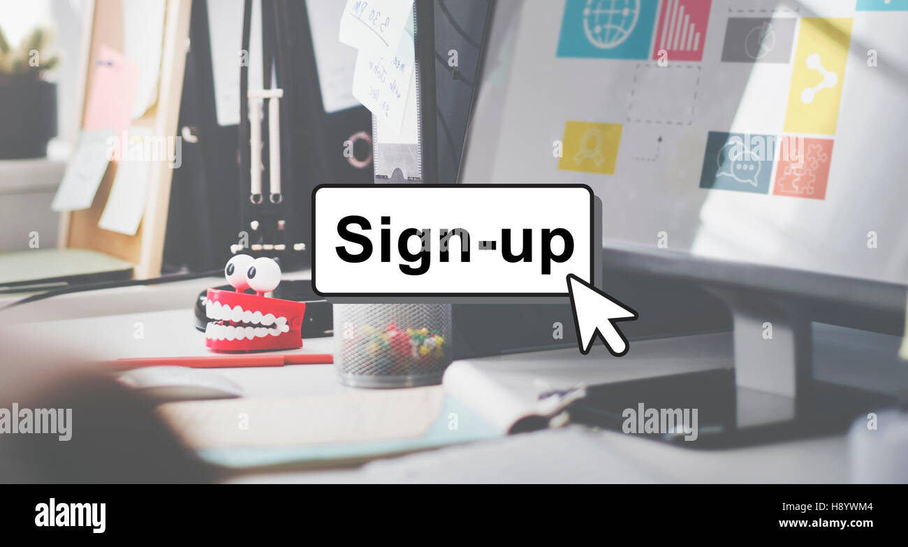 Login register join sign hi-res stock photography and images - Alamy