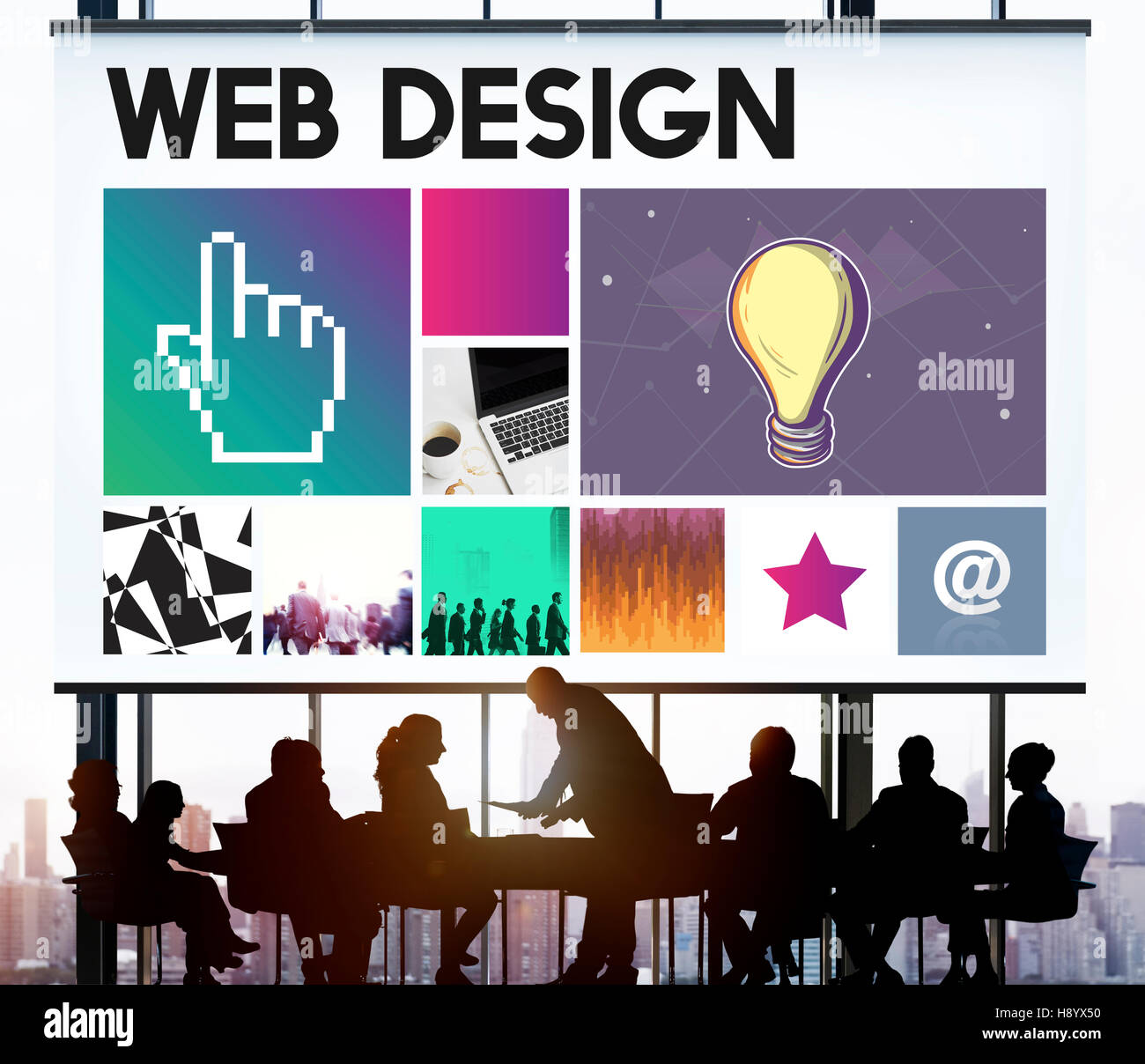 Computer Network Homepage Html Graphic Web Concept Stock Photo - Alamy