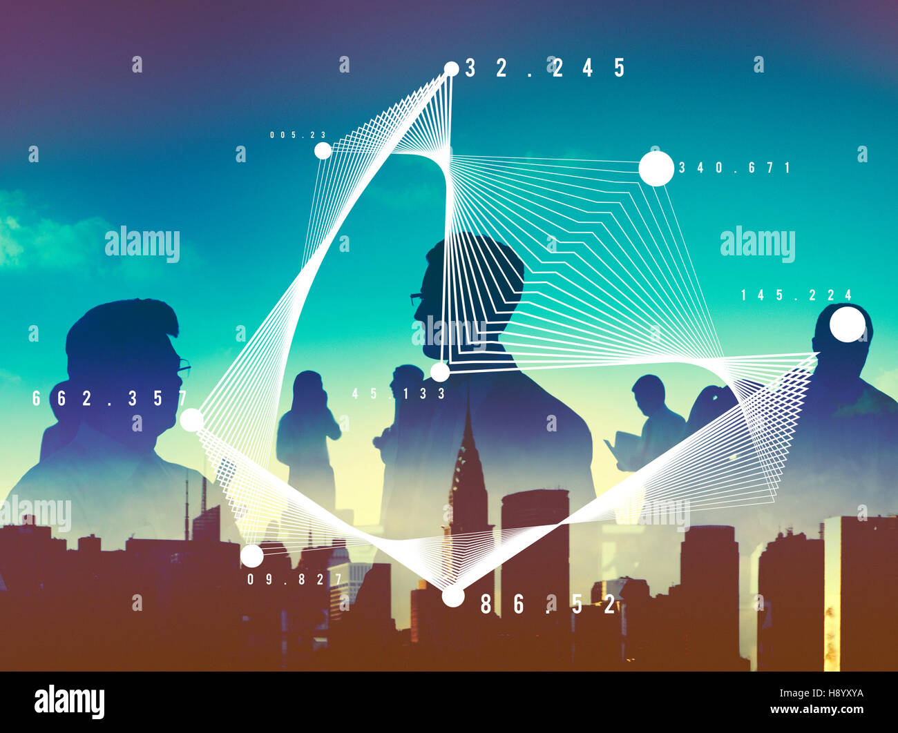 Mathematics Analysis Statistics Networking Geometry Concept Stock Photo