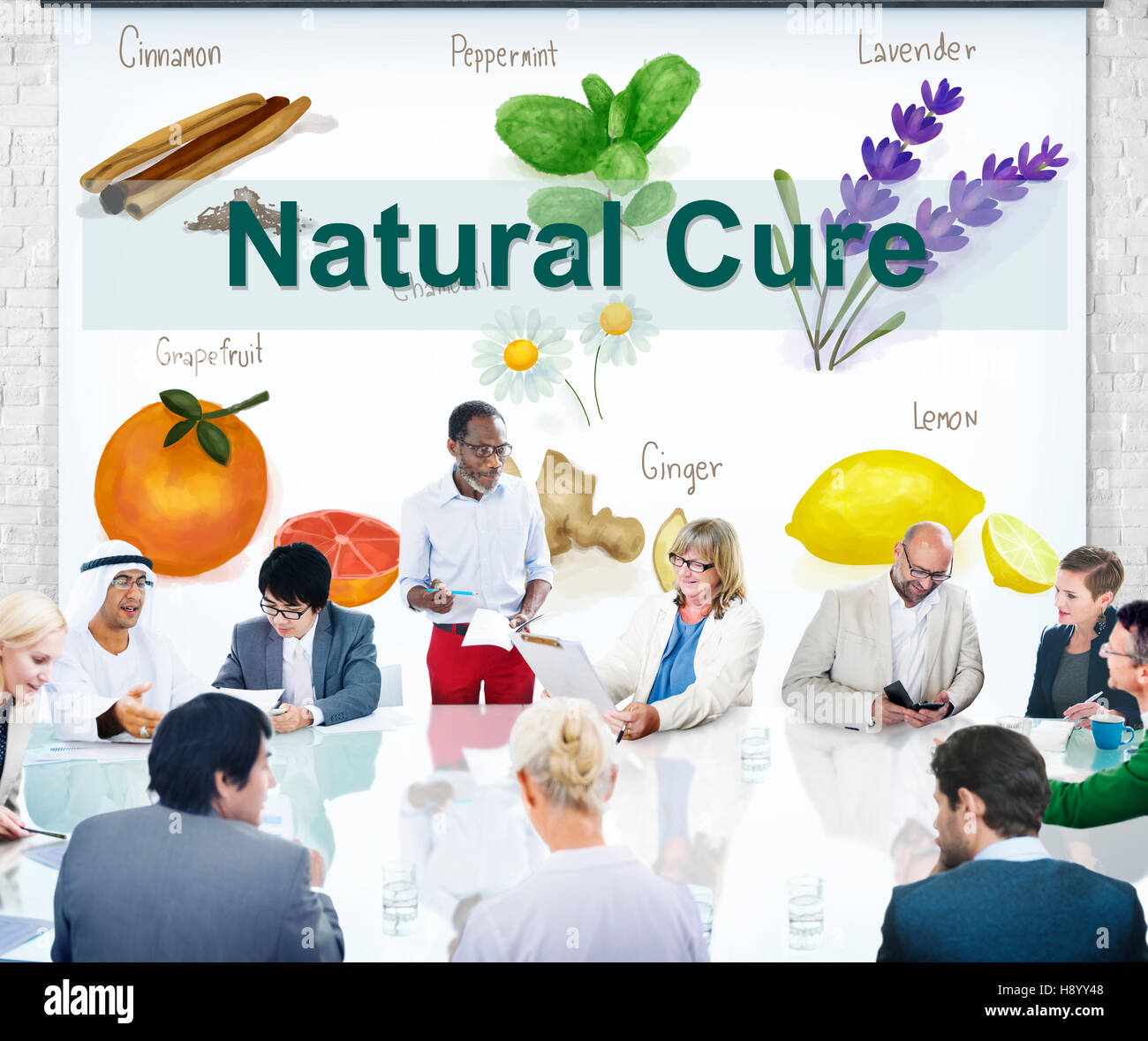 Medicinal Plants Natural Cure Herb Herbalism Concept Stock Photo Alamy