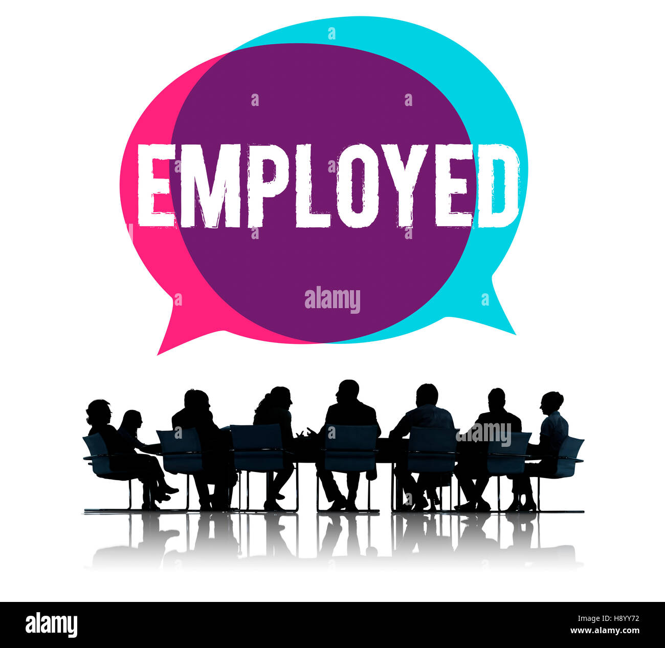 Employed Recruitment Human Resources Hiring Concept Stock Photo