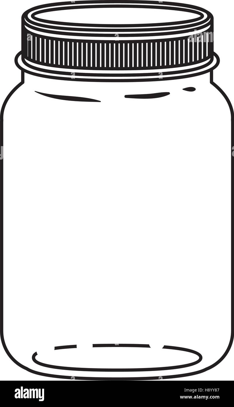 Mason jar icon. Retro vintage and decoration theme. Isolated design. Vector illustration Stock