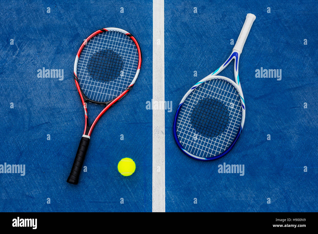 Ball And Racket Instrument Racket Tennis Ball Sport Equipment Concept Stock Photo - Alamy