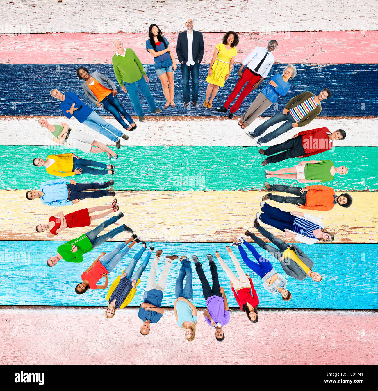 Diverse People Happiness Friendship Cheerful Togetherness Concept Stock ...