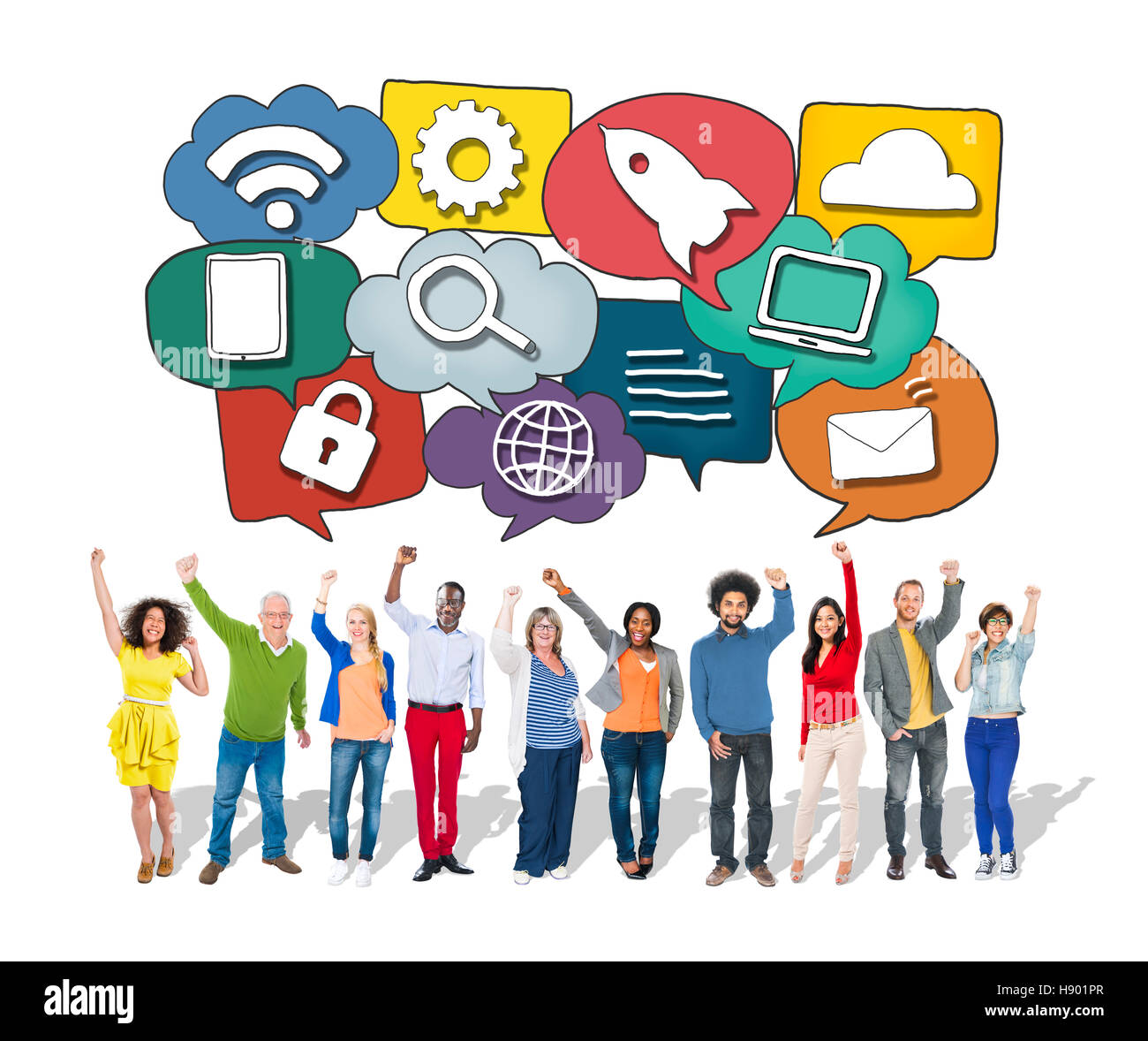 media-communication-technology-latest-modern-concept-stock-photo-alamy