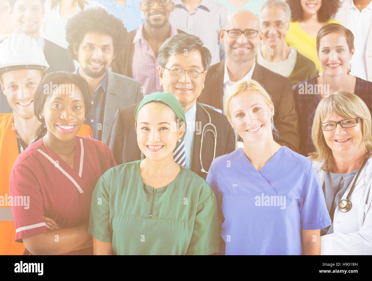 Multiple Occupations Concept Group of Diverse People with Various Occupations Concept Stock Photo ...