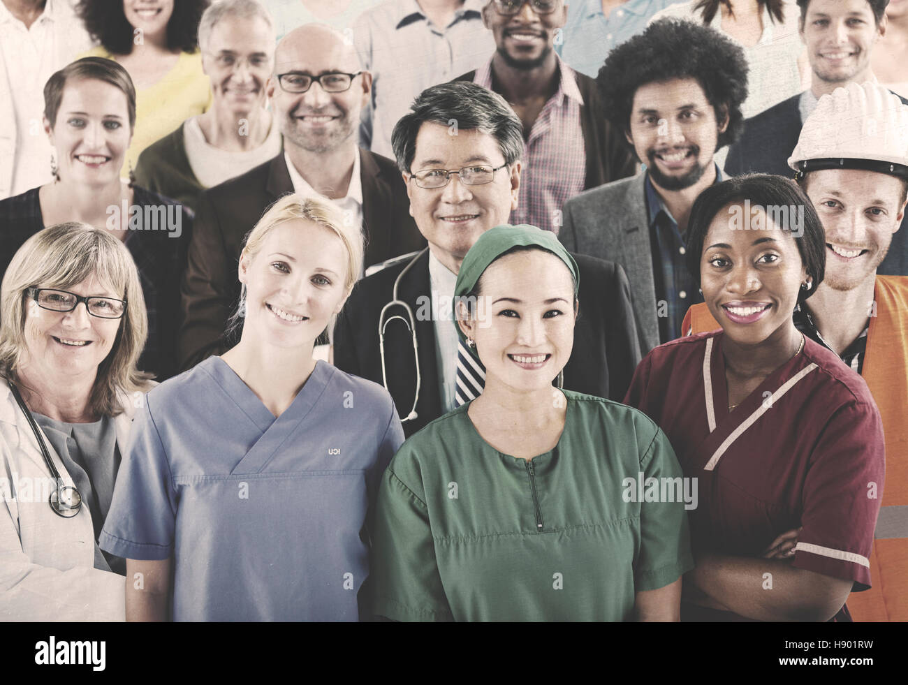 Multiple Occupations Concept Group Diverse People Various Occupations Concept Stock Photo - Alamy