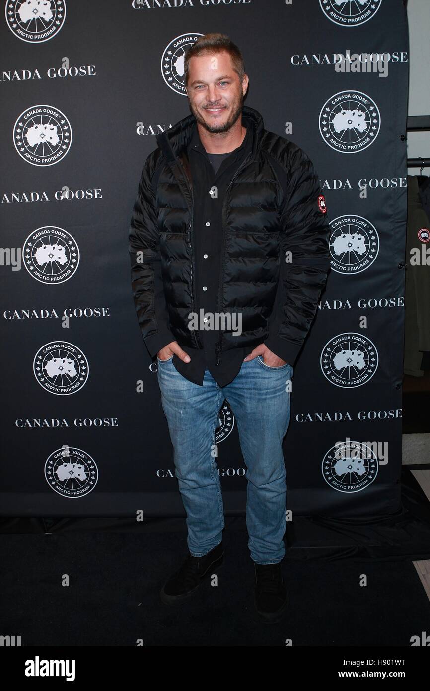 New York, NY, USA. 16th Nov, 2016. Travis Fimmel at Canada Goose first U.S.  Flagship store opening at Canada Goose U.S. Flagship 101 Wooster Street on  November 16, 2016 in New York