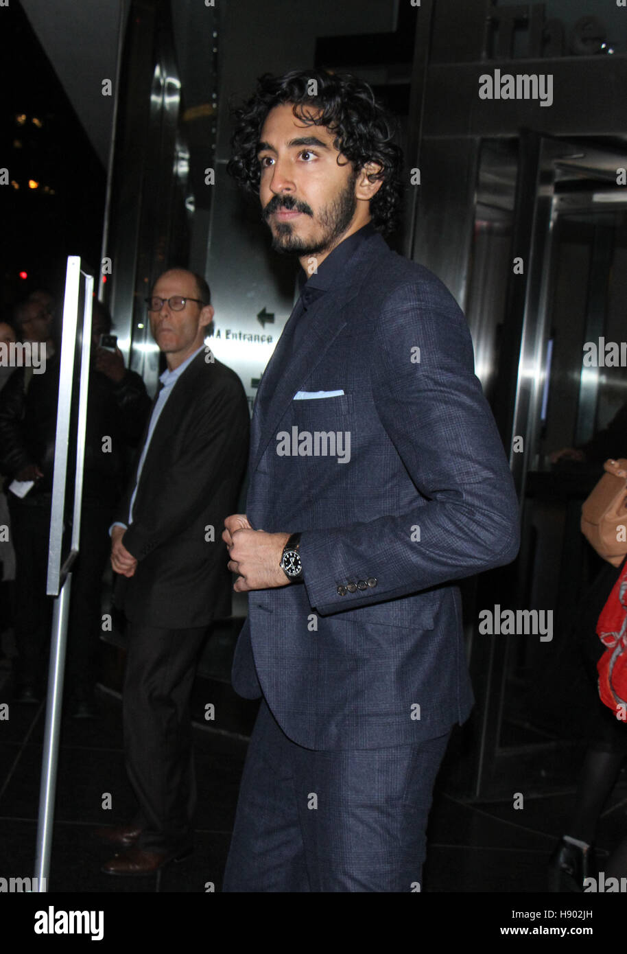NEW YORK, NY November 16:Dev Patel at the Weinstein Company present the New York premiere of LION at MoMA in New York City.November 16, 2016. Credit:RW/MediaPunch Credit:  MediaPunch Inc/Alamy Live News Stock Photo
