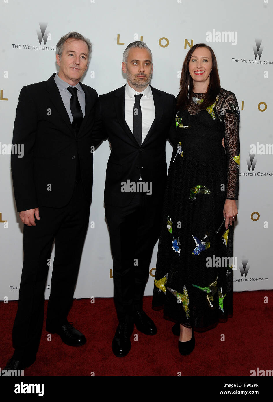New York, USA. 16th November 2016. Luke Davies, Iain Canning and Angie ...