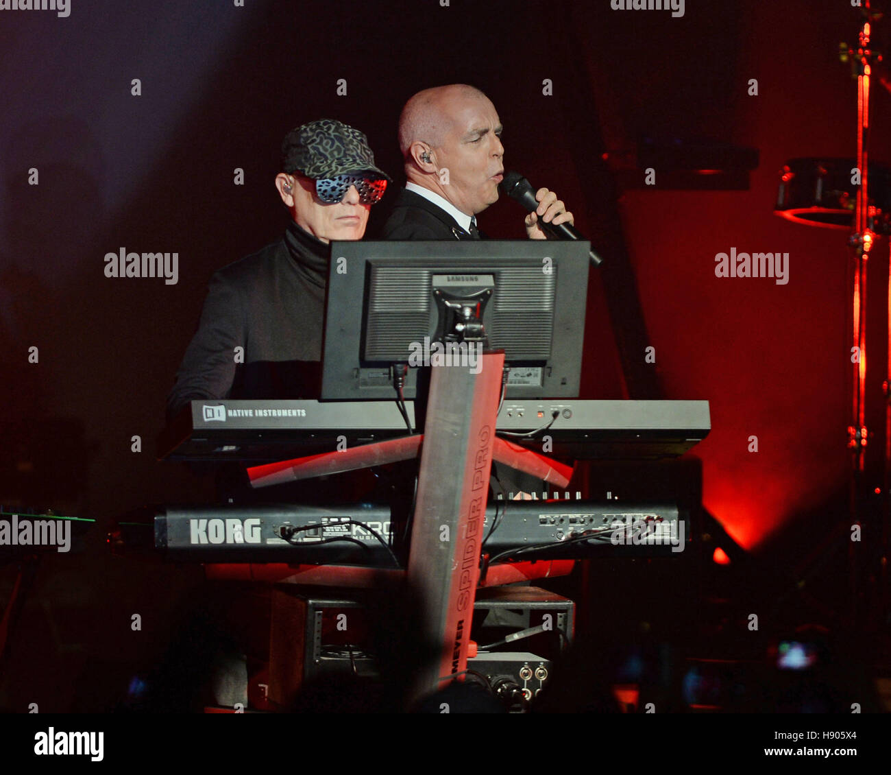 Miami Beach, FL, USA. 16th Nov, 2016. Pet Shop Boys perform at the Fillmore on November 16, 2016 in Miami Beach, Florida. Credit:  Mpi04/Media Punch/Alamy Live News Stock Photo