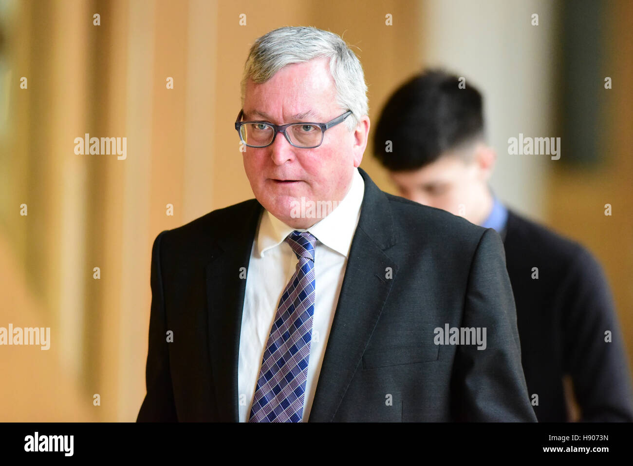 Edinburgh, Scotland, United Kingdom, 17, November, 2016. Rural Economy Secretary Fergus Ewing makes his way to the chamber of the Scottish Parliament for First Minister's Questions Credit:  Ken Jack / Alamy Live News Stock Photo