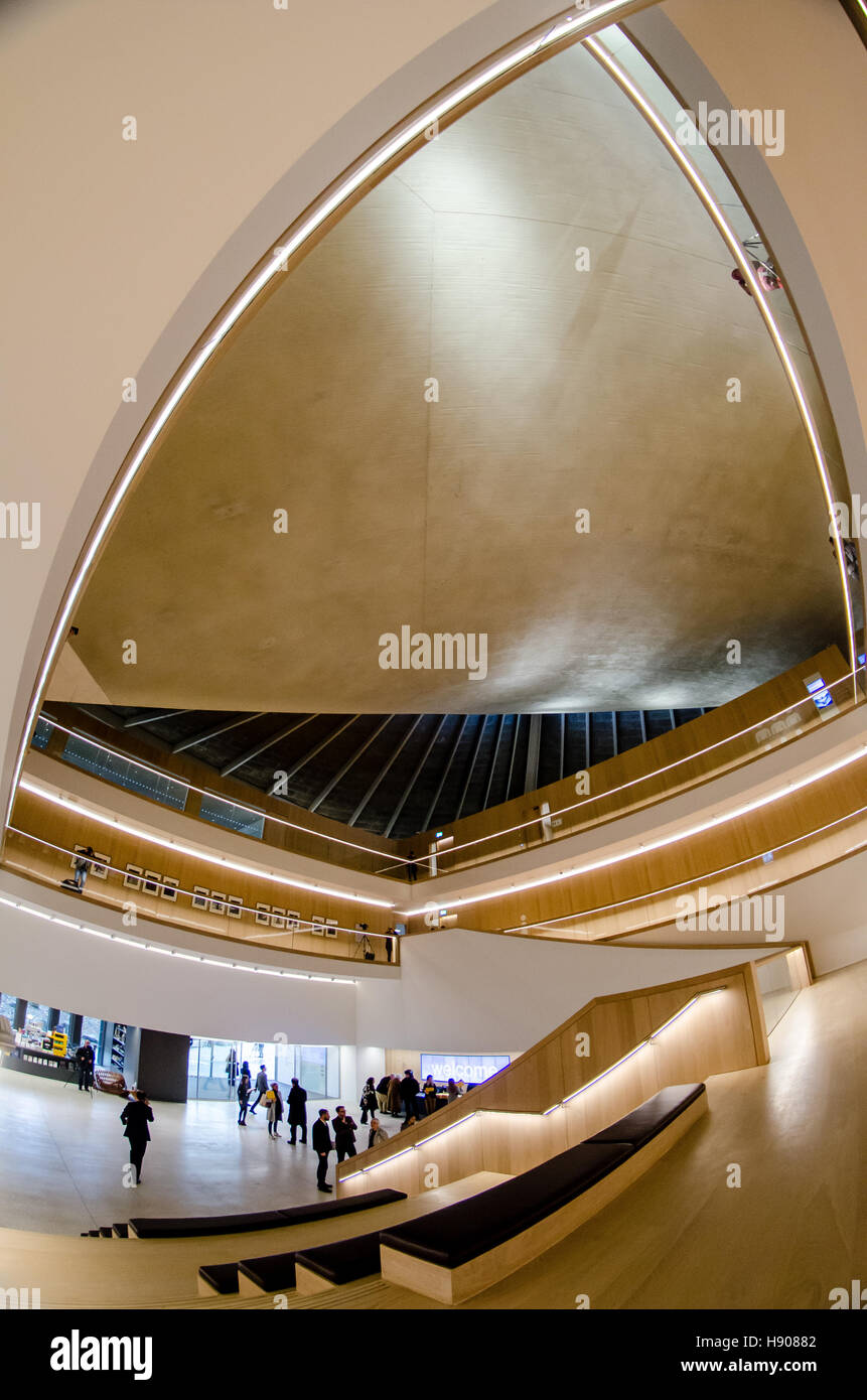 London, UK.  17th November, 2016 Design Museum press preview ahead of the museum’s public opening on 24 November 2016. The new building includes two major temporary gallery spaces, a free permanent collection gallery, restaurant, auditorium, library, and learning facilities. Credit:  Ilyas Ayub/ Alamy Live News Stock Photo